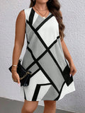 My Western Plus Geo Print Tank Dress My Western