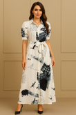 lightweight summer maxi dress women India abstract print rayon mywestern