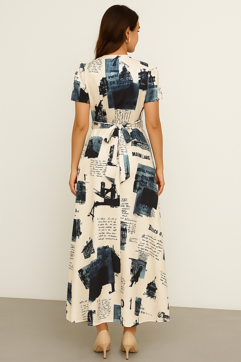 lightweight summer maxi dress women India abstract print rayon mywestern