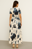 lightweight summer maxi dress women India abstract print rayon mywestern