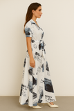lightweight summer maxi dress women India abstract print rayon mywestern