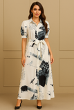 lightweight summer maxi dress women India abstract print rayon mywestern