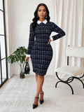 Power Poise Collar Bodycon Dress