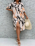 My Western Plus Allover Print Button Front Shirt Dress My Western
