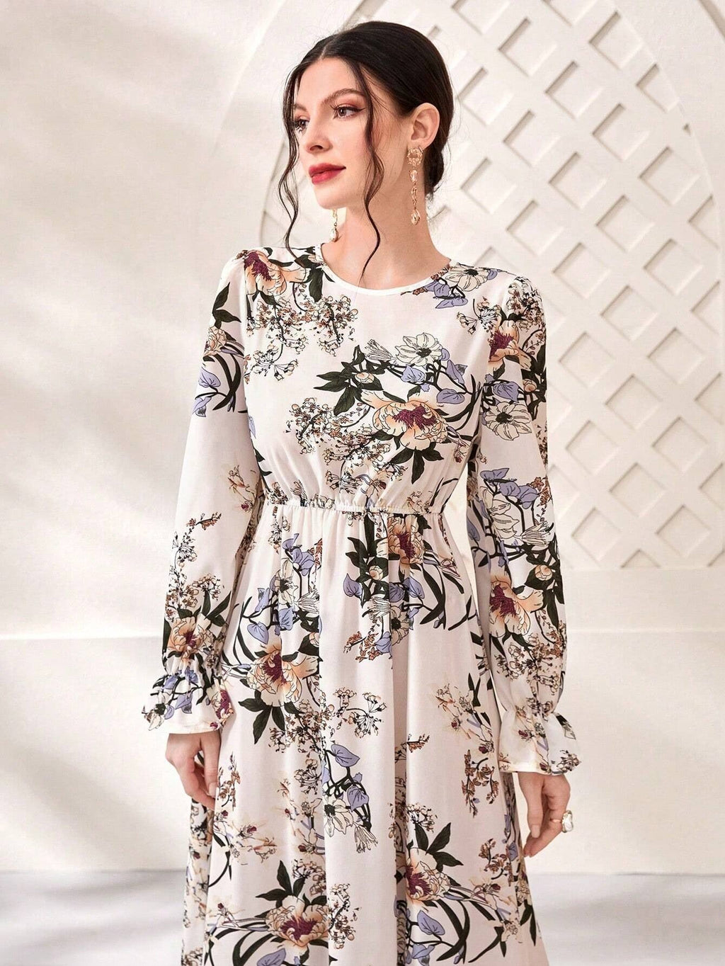 My Western  white printed maxi dress My Western