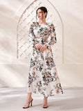 My Western  white printed maxi dress My Western