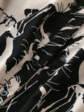 My Western Graphic Print Roll Tab Sleeve Shirt Dress My Western