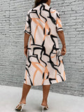 My Western Plus Allover Print Button Front Shirt Dress My Western