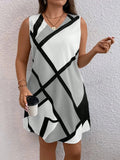 My Western Plus Geo Print Tank Dress My Western