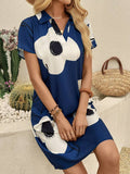 MyWestern Whimsical Blooms: Knee - Length Floral Dress - MyWestern