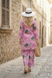 Soft Pink Printed Co-Ord Set for Women | Casual Comfort & Style