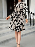 summer floral midi dress women India elegant round neck