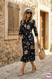 Mywestern Midnight Bloom Shirt Dress