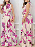 MyWestern Women's Casual Sleeveless Dress with Botanical Print My Western