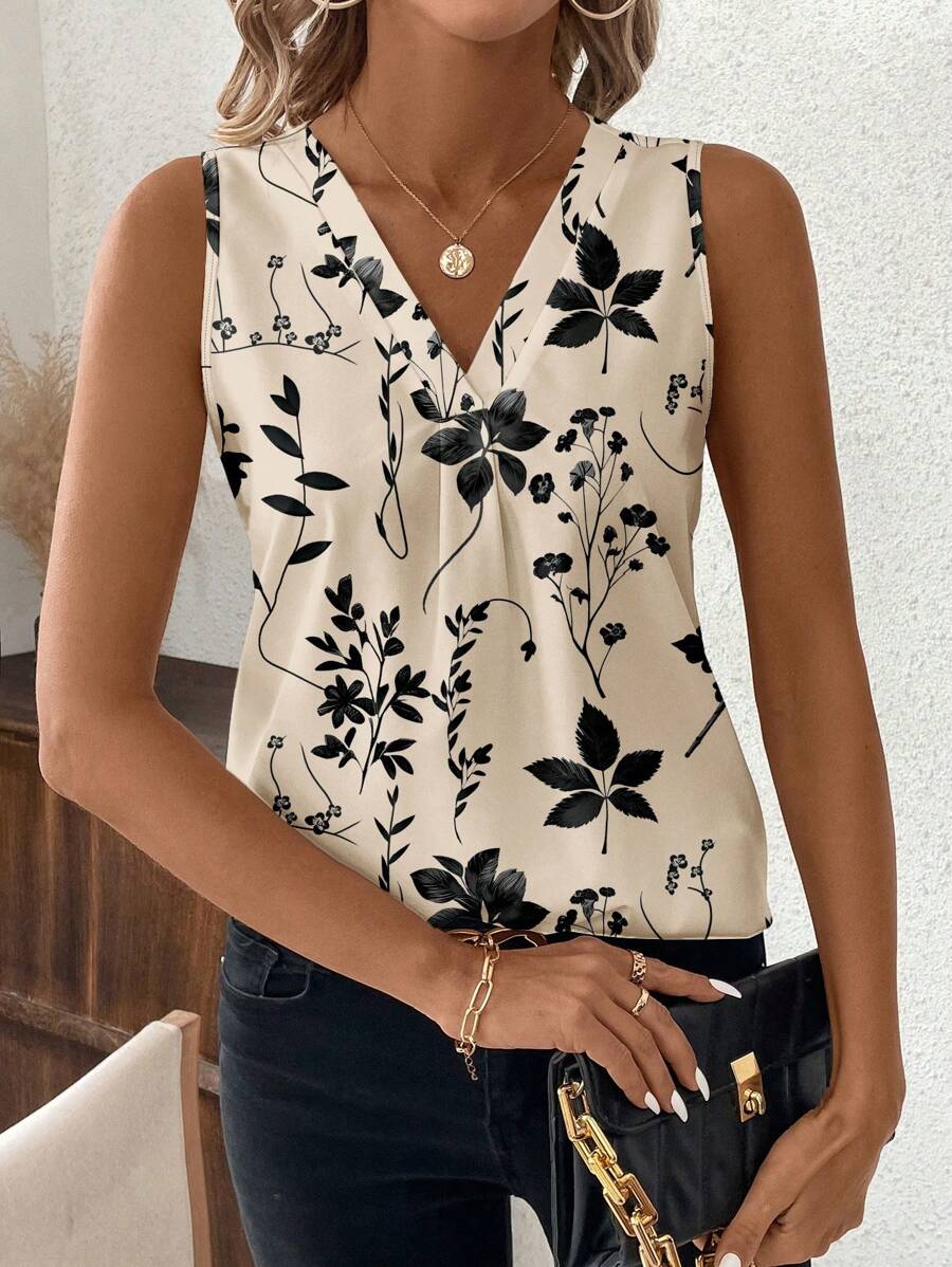 MyWesternPrint Rolled-Up Short Sleeves Round Neckline Relaxed Fit Top For Women & Girls WesternLove