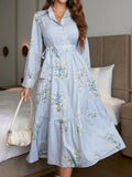 MyWestern Floral Print Ruffle Hem Belted Dress My Western
