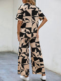 My Western Rayon Button Front Short Graphic Print Elegant Two Piece Set for Women My Western